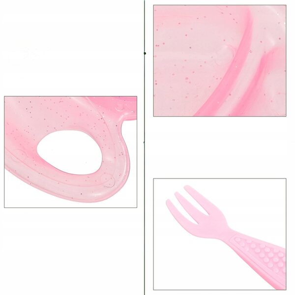 Set Cucina Giocattolo in Plastica Sicura per Bambini con Accessori Rosa