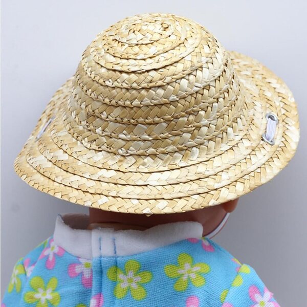 Cappello di Paglia per Bambola BJD 18 Pollici Abbigliamento Casual Unisex