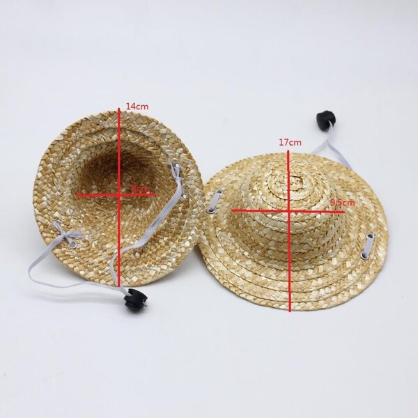 Cappello di Paglia per Bambola BJD 18 Pollici Abbigliamento Casual Unisex