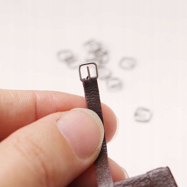 Mini clip metallizzate argento per decorazioni casa delle bambole e bagagli, 10 pezzi