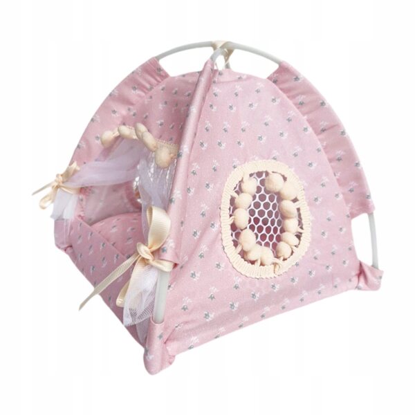 Miniatura Tenda Rosa 1:12 per Casa delle Bambole e Scenografie Modelli