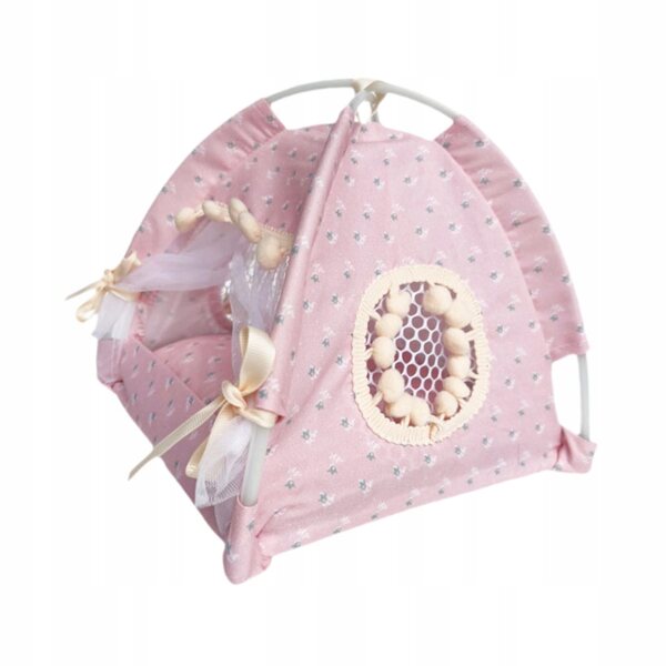 Miniatura Tenda Rosa 1:12 per Casa delle Bambole e Scenografie Modelli
