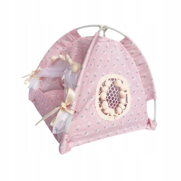 Miniatura Tenda Rosa 1:12 per Casa delle Bambole e Scenografie Modelli