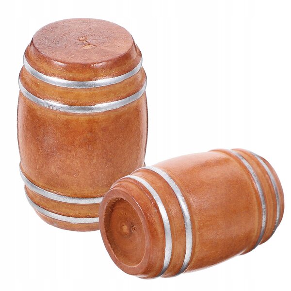 Mini Botti in Legno per Decorazioni e Miniature - Set da 2 Pezzi Realistici