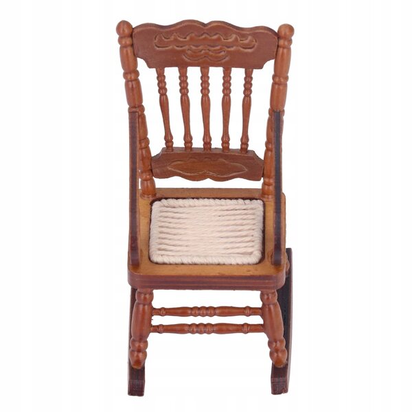 Sedia in Legno Miniaturale per Casa delle Bambole Scala 1:12, Colore Chiaro, Marrone