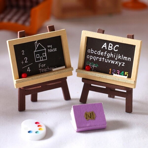 Set Miniature Cavalletti in Legno per Decorazioni e Giochi Creativi Bambini