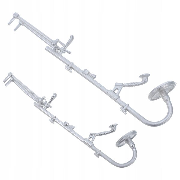 Set 2 Testine Doccia in Plastica per Casa delle Bambole Miniatura Argento