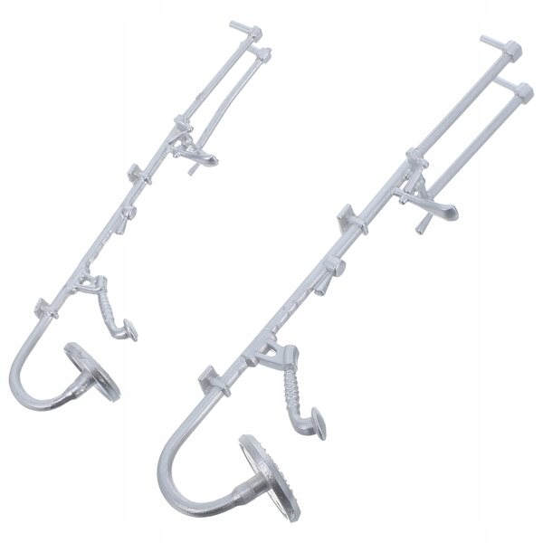 Set 2 Testine Doccia in Plastica per Casa delle Bambole Miniatura Argento