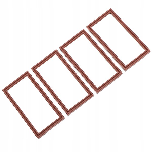 Set di 4 mini cornici metalliche decorative eleganti per foto e mini custodia