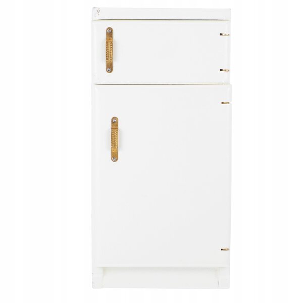 1:12 Puppenhaus Weißer Mini-Kühlschrank aus Holz, handgefertigt
