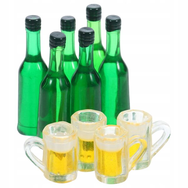 Miniatuur bierflesjes en mokken van hars voor gedetailleerde decoraties