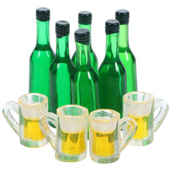 Miniatuur bierflesjes en mokken van hars voor gedetailleerde decoraties