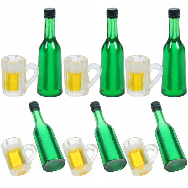 Miniatuur bierflesjes en mokken van hars voor gedetailleerde decoraties