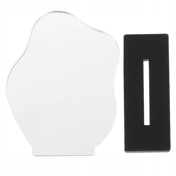 Mini Specchio Plastico Nero per Casa delle Bambole e Decorazione Realistica