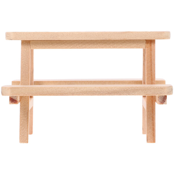 Mini Tavolo da Picnic in Legno per Decorazione Casa delle Bambole 8x8x5 cm