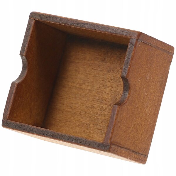 Mini cestino in legno per casa delle bambole, decorazione e storage realistico