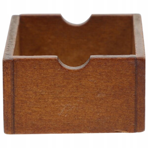 Mini cestino in legno per casa delle bambole, decorazione e storage realistico