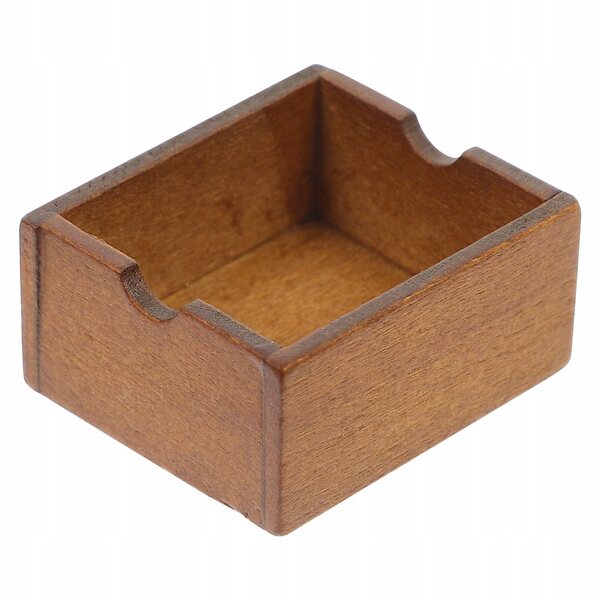 Mini cestino in legno per casa delle bambole, decorazione e storage realistico