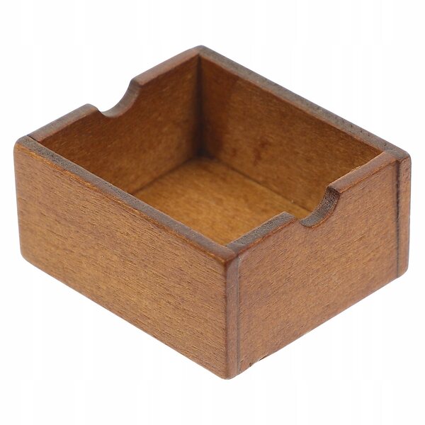 Mini cestino in legno per casa delle bambole, decorazione e storage realistico