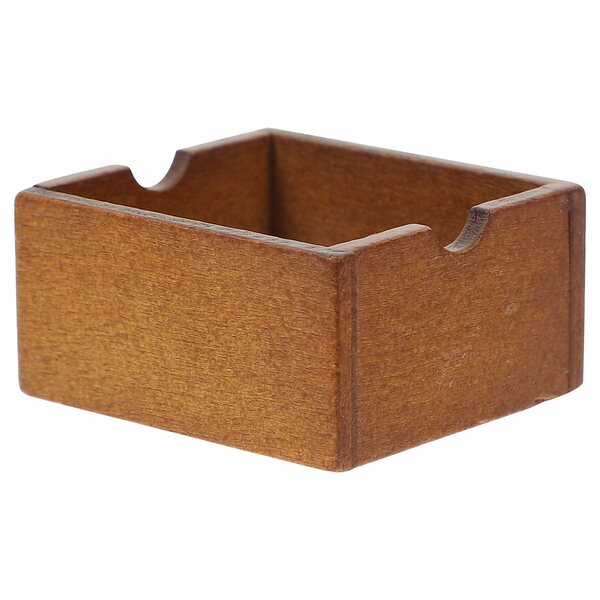 Mini cestino in legno per casa delle bambole, decorazione e storage realistico