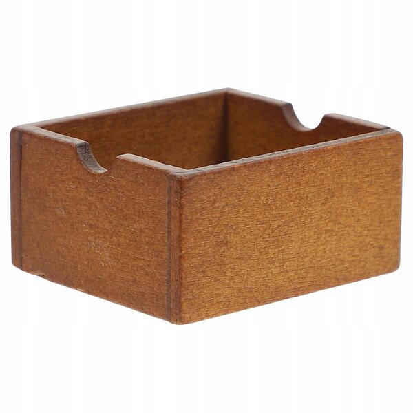 Mini cestino in legno per casa delle bambole, decorazione e storage realistico