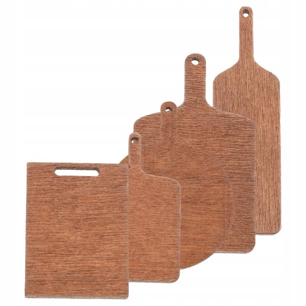 Set 5 Miniature Piccole Delle Tavolette di Legno per Tagliare Decorazione Casa Bambole