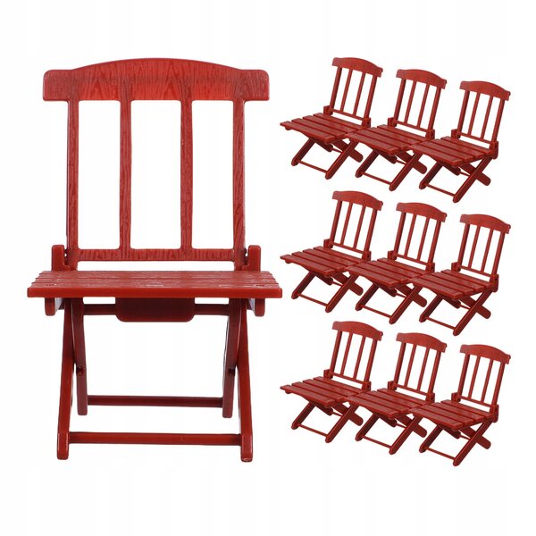 Set 10 Mini Sdraio Pieghvoli Spiaggia 1:12 per Case delle Bambole e Decorazioni