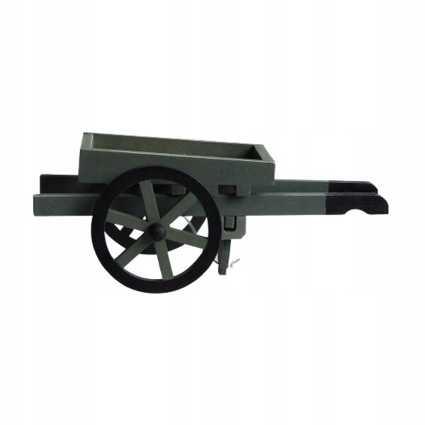Miniatura modello carro agricolo in legno per scenari e decorazioni compatto