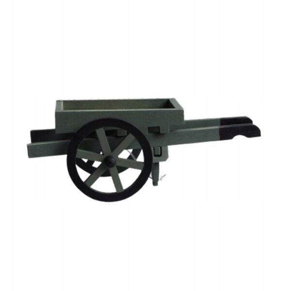 Miniatura modello carro agricolo in legno per scenari e decorazioni compatto