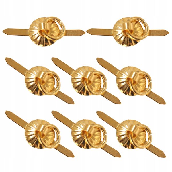 Set 8 Mini Ucchetti Mobili Dorati per Case delle Bambole in Alluminio
