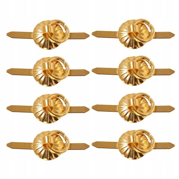 Set 8 Mini Ucchetti Mobili Dorati per Case delle Bambole in Alluminio