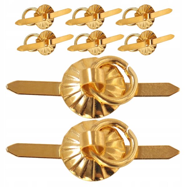 Set 8 Mini Ucchetti Mobili Dorati per Case delle Bambole in Alluminio