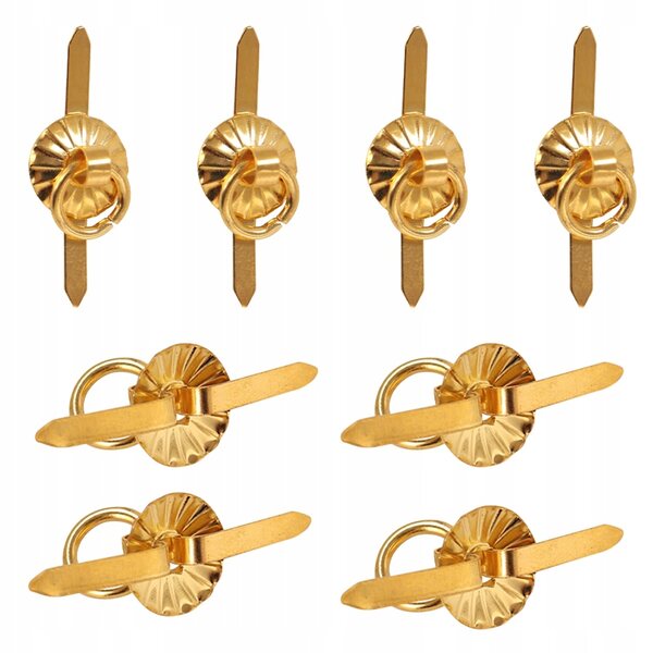 Set 8 Mini Ucchetti Mobili Dorati per Case delle Bambole in Alluminio