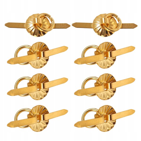 Set 8 Mini Ucchetti Mobili Dorati per Case delle Bambole in Alluminio
