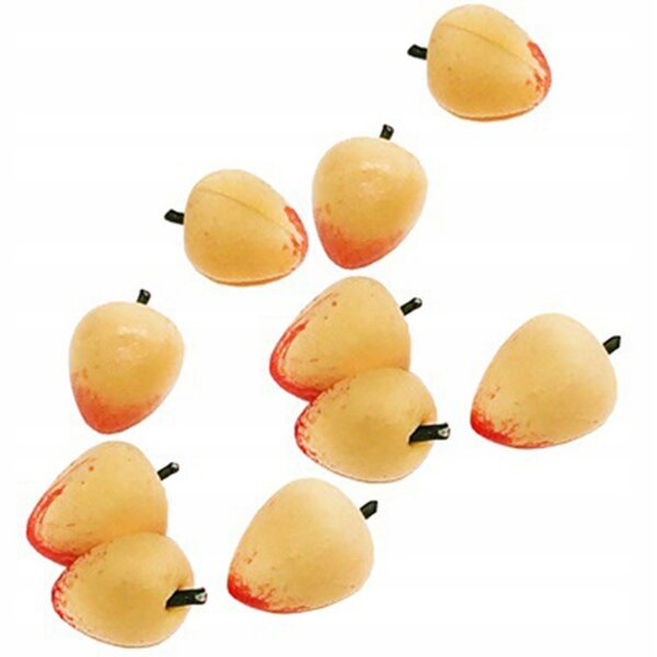 Mini gelbe Pfirsiche realistische Puppenhausdekorationen