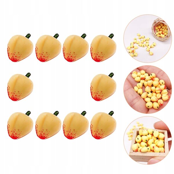 Mini pesche gialle decorazioni realistiche per la casa delle bambole