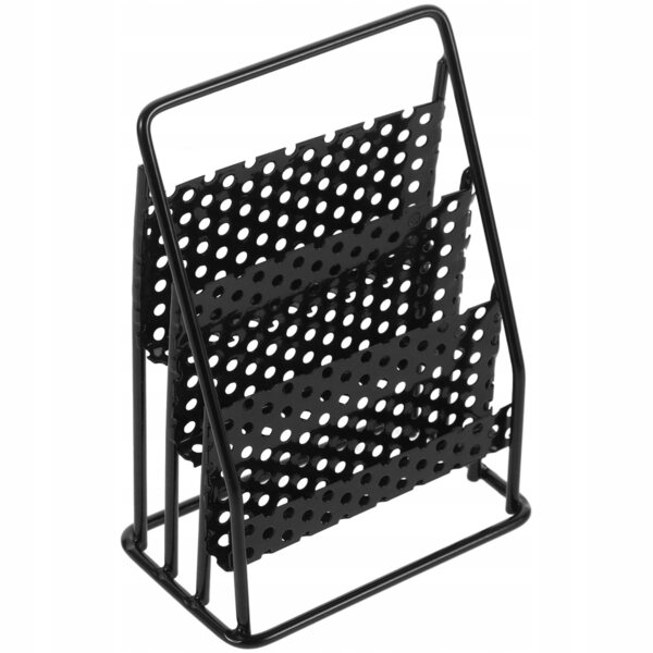 Mini Scaffale in Metallo Nero Realistico per Casa delle Bambole, Decorativo e Pratico