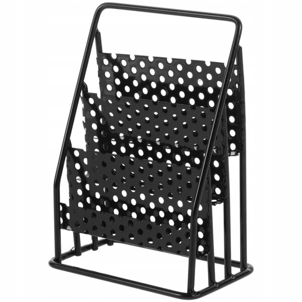 Mini Scaffale in Metallo Nero Realistico per Casa delle Bambole, Decorativo e Pratico