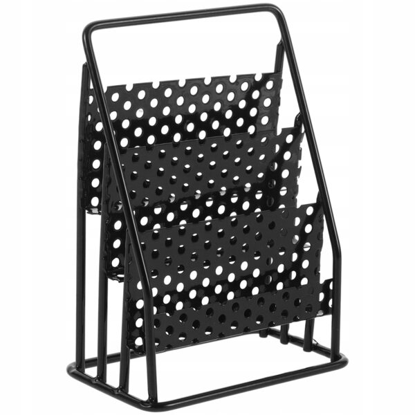 Mini Scaffale in Metallo Nero Realistico per Casa delle Bambole, Decorativo e Pratico