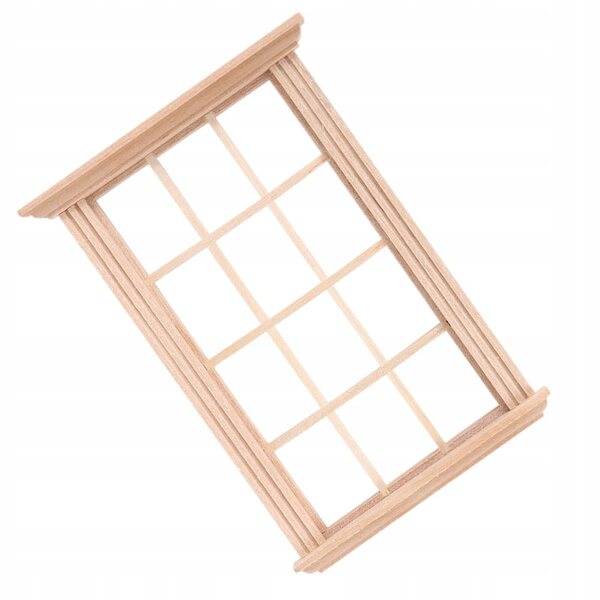 Set 3 Cornici Finestre in Legno per Casa delle Bambole, Decorazione Mini Casa