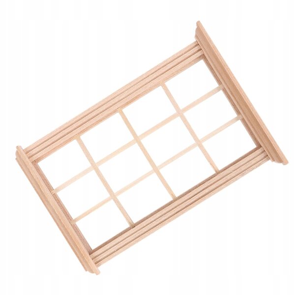 Set 3 Cornici Finestre in Legno per Casa delle Bambole, Decorazione Mini Casa