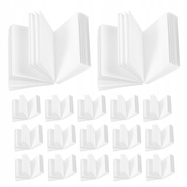 Mini Libri in Carta per Case delle Bambole, Set da 25 Pezzi Bianchi