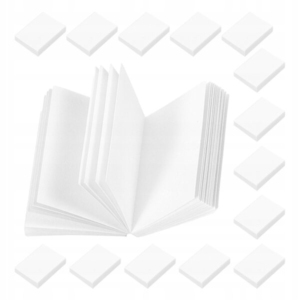 Mini Libri in Carta per Case delle Bambole, Set da 25 Pezzi Bianchi