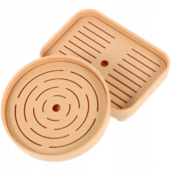 Mini Taca Plastico Marrone per Decorazione Casa in Miniatura 2 Pezzi