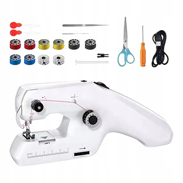 Macchina da cucire a mano portatile leggera con kit completo e doppio filo