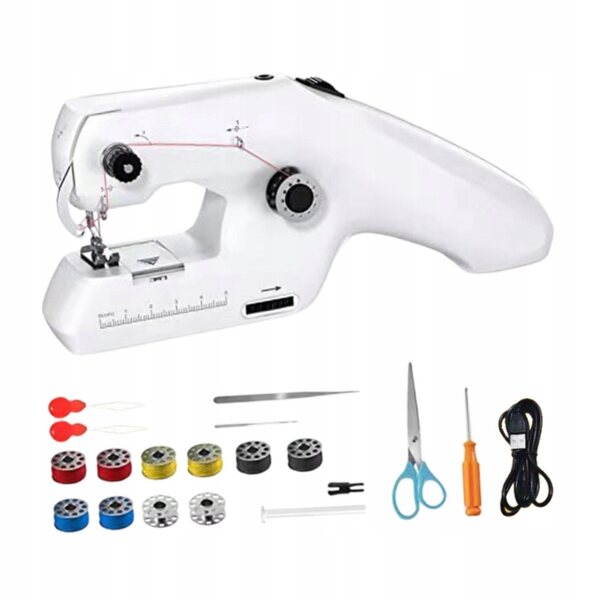 Macchina da cucire a mano portatile leggera con kit completo e doppio filo