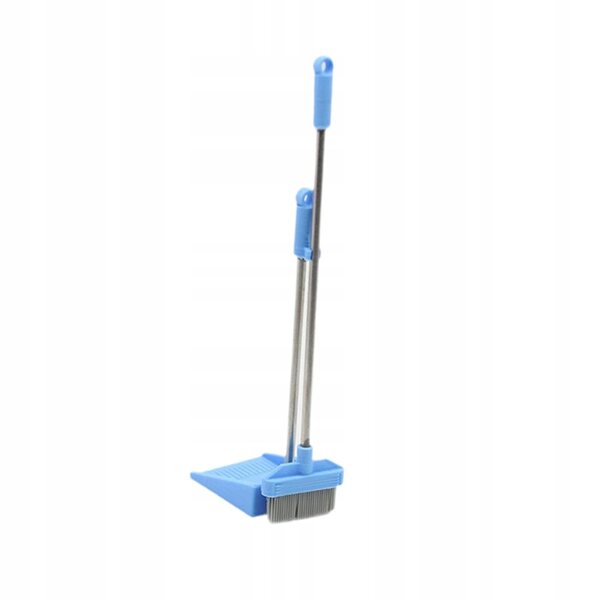 Miniatuur bezem en blik voor poppenhuis 1:12 blauw in PLA
