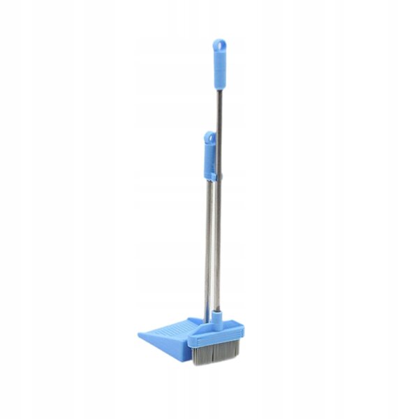Miniatuur bezem en blik voor poppenhuis 1:12 blauw in PLA