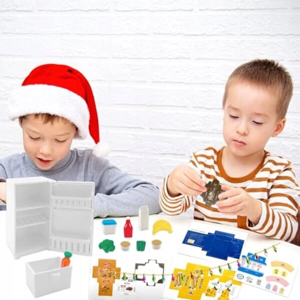 Set 18 Miniature Accessori Cucina per Casa delle Bambole in Plastica Sicura