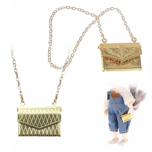 Set 2 Mini Borse in Scala 1:12 per Casa delle Bambole, Accessori Decorativi Sicuri
